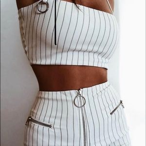 Tiger mist pin stripe 2 piece set